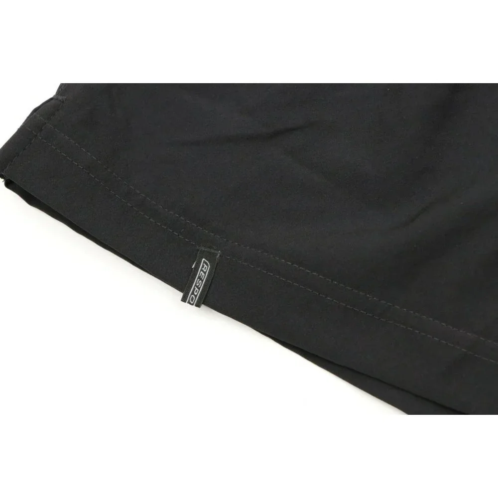 adidas Black Athletic Shorts with Neon Yellow Stripes